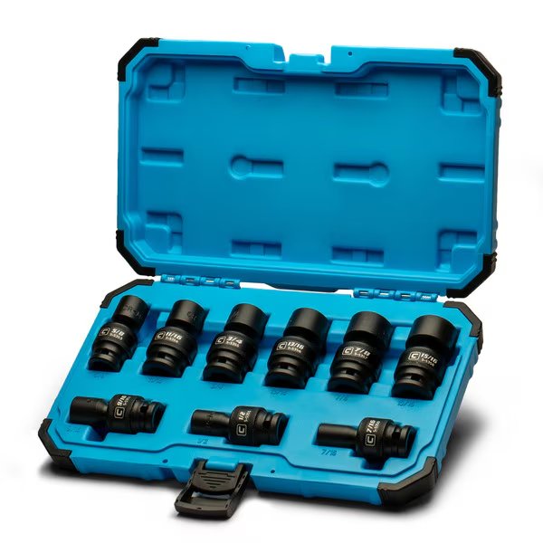 1/2 in Drive Universal Impact Socket Set, SAE, 9 pcs, Capri Tools, Mfr#: 5-5390